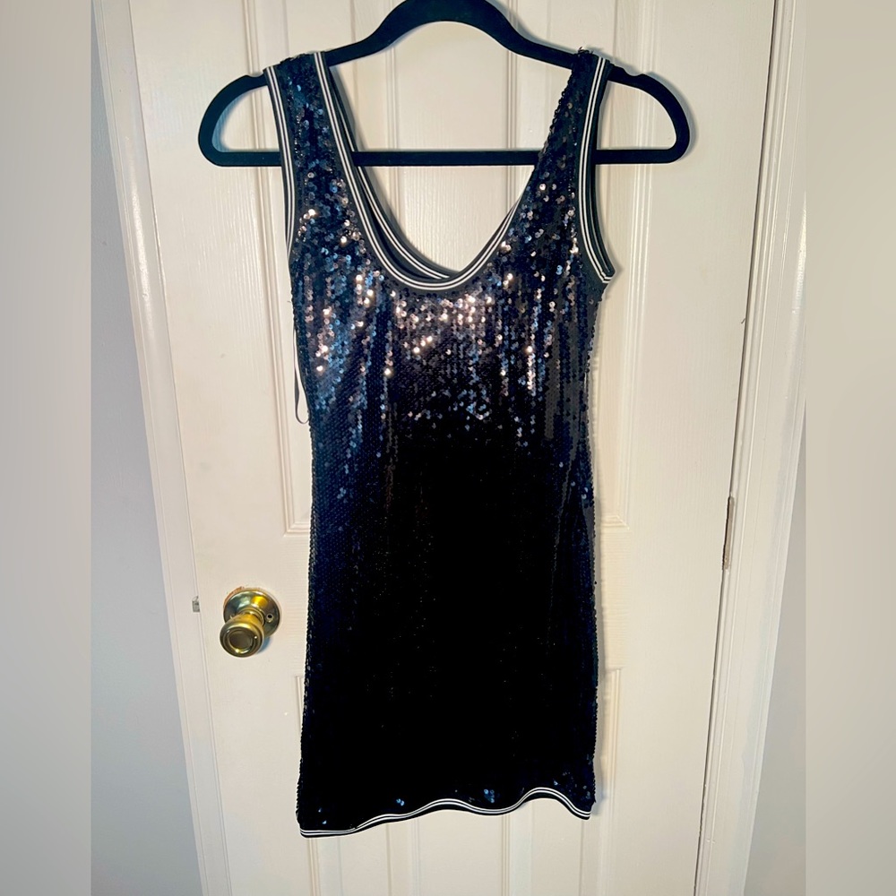 Black Sequence Basketball Dress